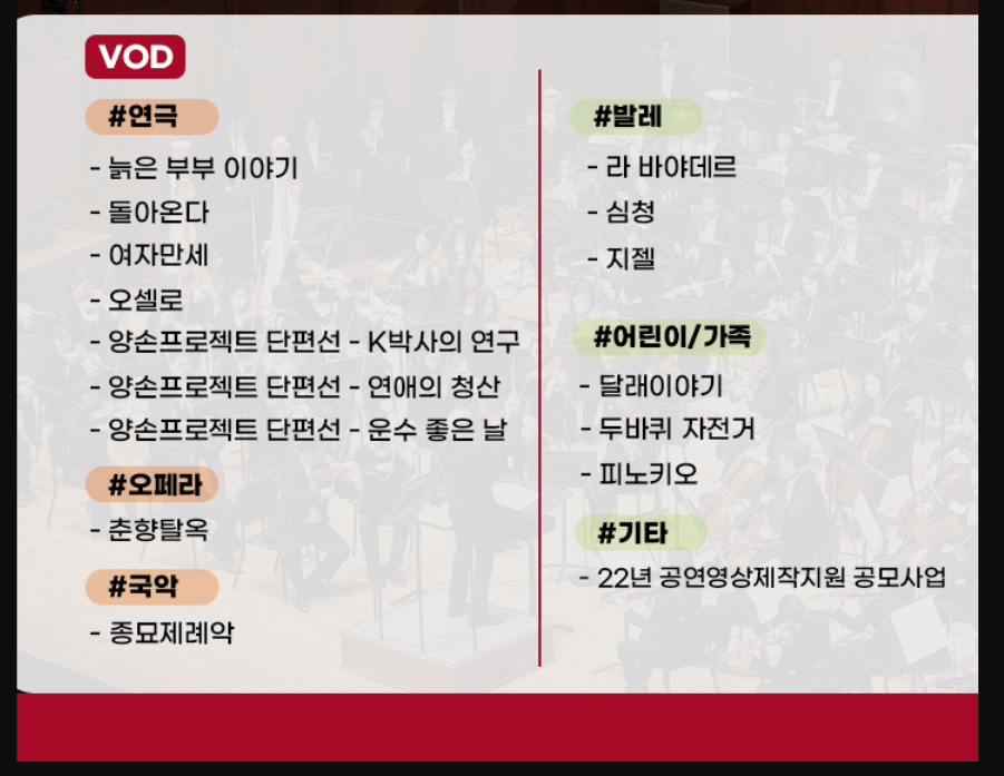 예술의 전당 디지털 스테이지 12월 콘텐츠