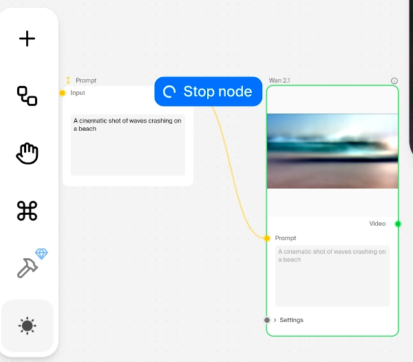 KREA AI를 활용한 실시간 이미지 영상 생성 화면