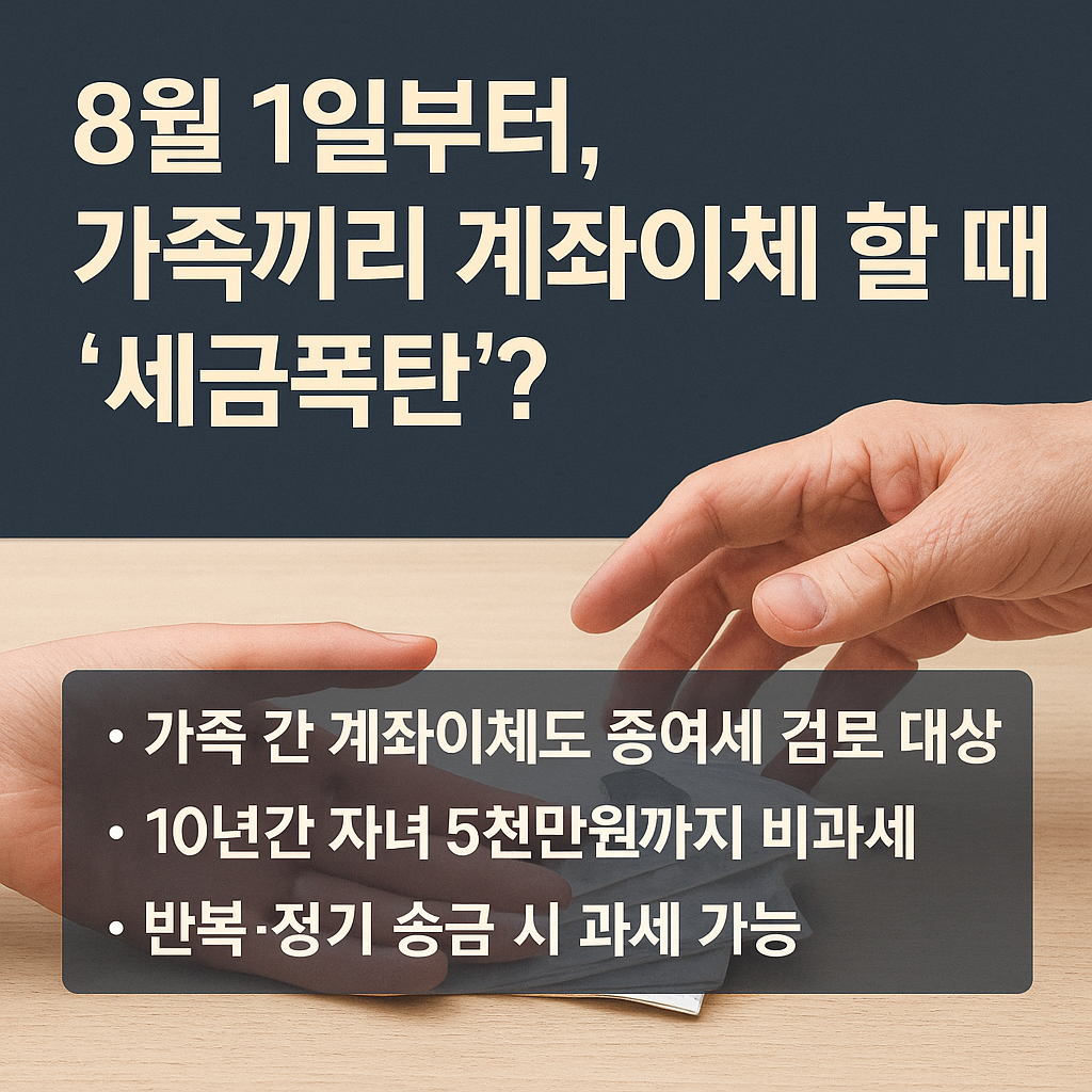 가족 간 계좌이체도 종여세 검토 대상