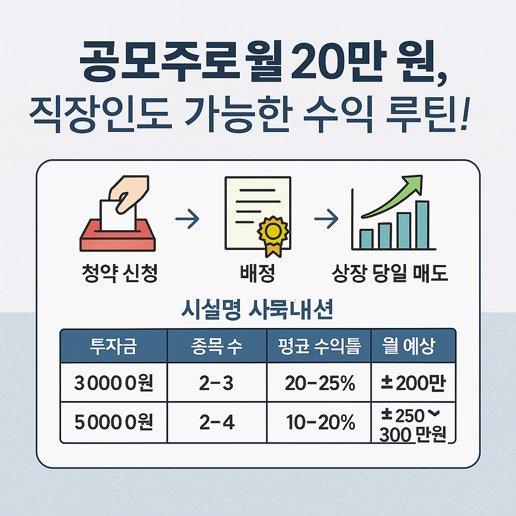 공모주 투자로 월 20만 원 수익 내는 법