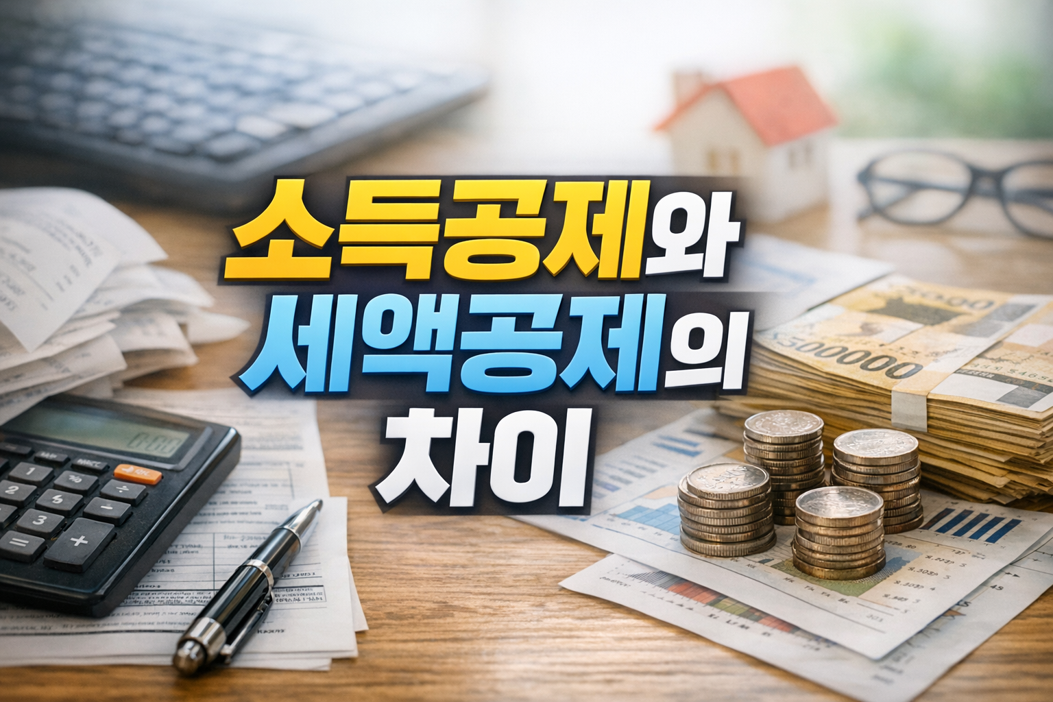 소득공제와 세액공제의 차이 설명, 연말정산 공제 방식 비교 안내 이미지