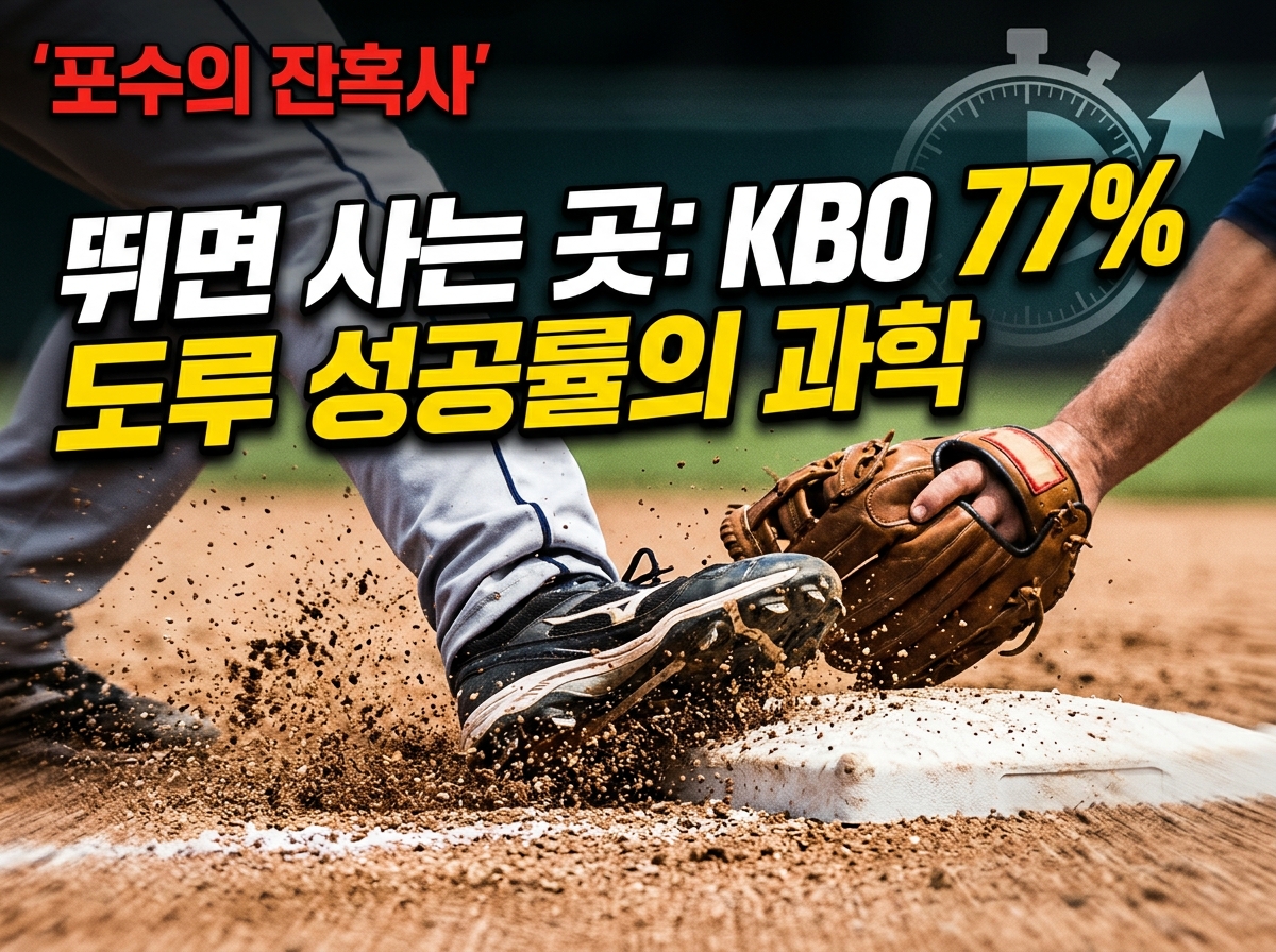 KBO 프로야구 도루 저지율 역대 최저 도루 성공률 폭증 원인 피치클락 도입 견제 제한 포수 팝타임 세이버메트릭스 득점 기대치 분석 칼럼