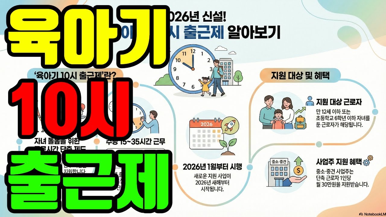 🔍 [2026 고용노동부 정책 총정리]ㅣ육아기 10시 출근제&middot;최저임금 1만320원&middot;고용지원 대확대