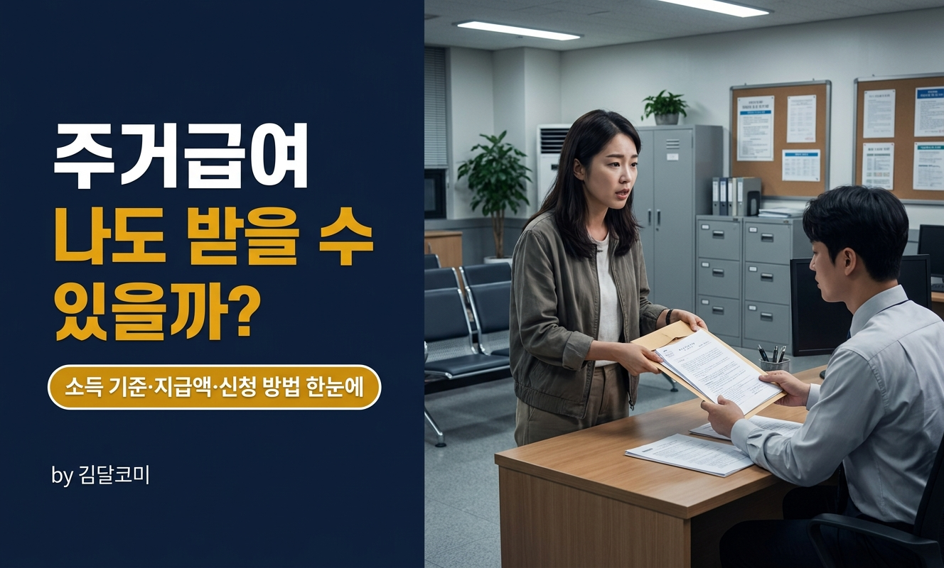 주거급여 수급 신청하는 여성