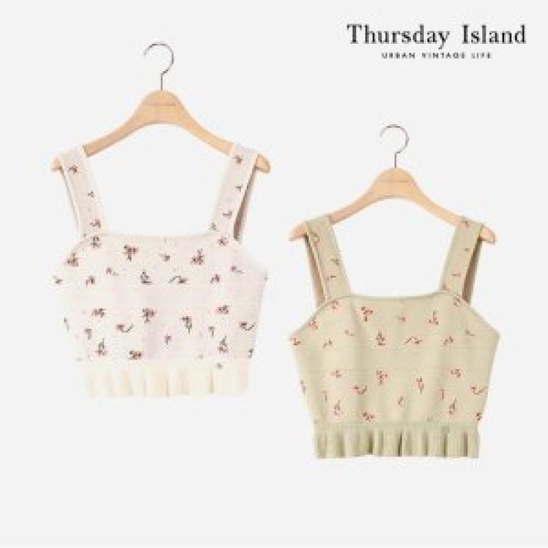 써스데이아일랜드 꽃 자카드 뷔스티에 T216MVT139W P345134958