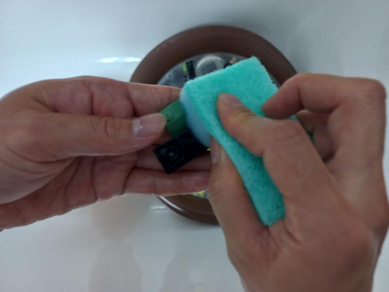 레고 브릭 스펀지 세척