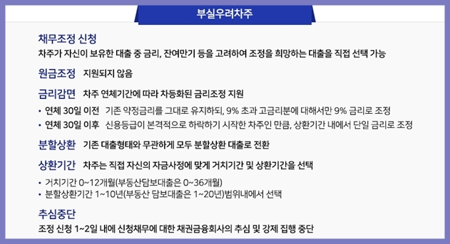 부실우려차주 안내문