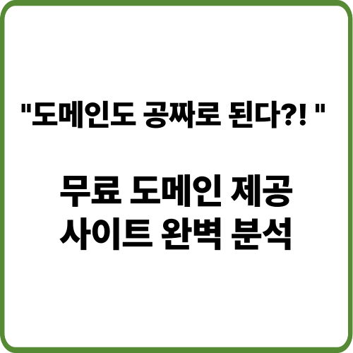 무료 도메인 대표 이미지