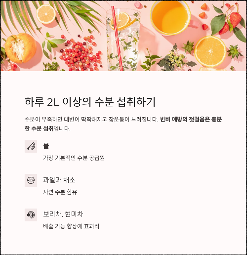 장 건강을 위한 변비 탈출 식단 전략 7가지