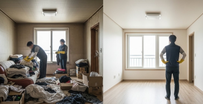 영주 고독사청소 후 마무리 모습