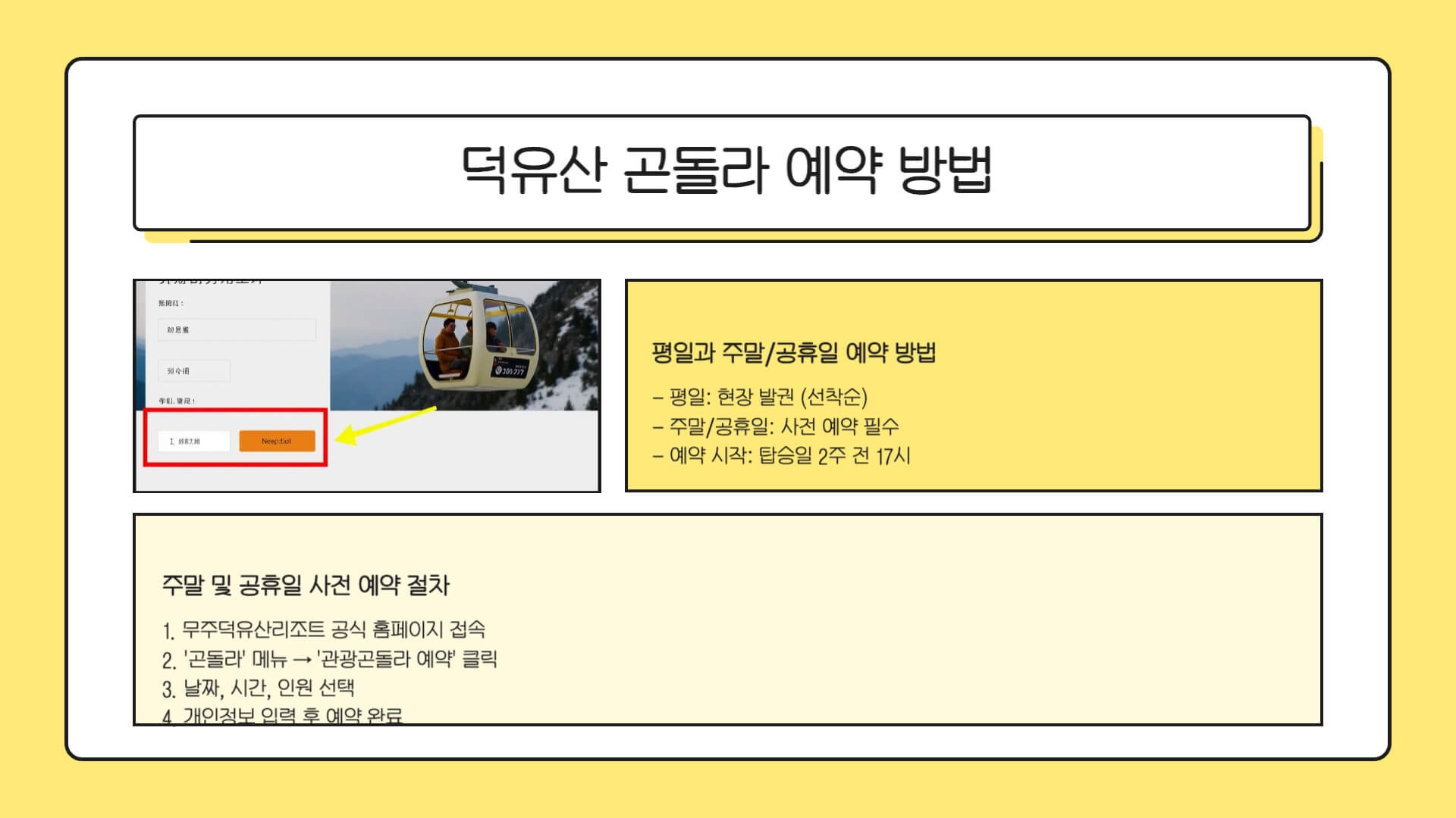 덕유산 곤돌라 예약