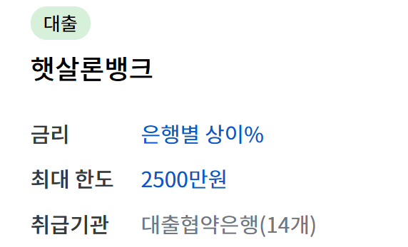 햇살론 뱅크