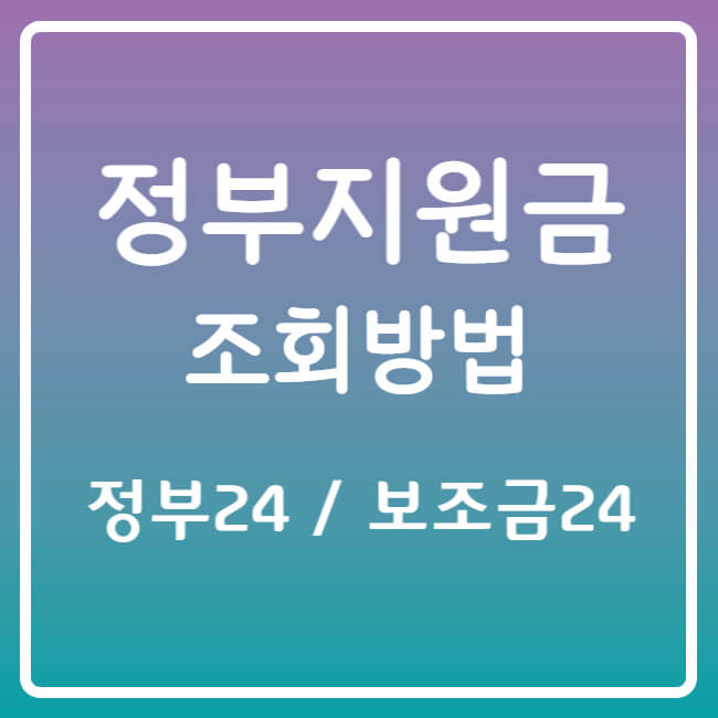 정부지원금-조회방법
