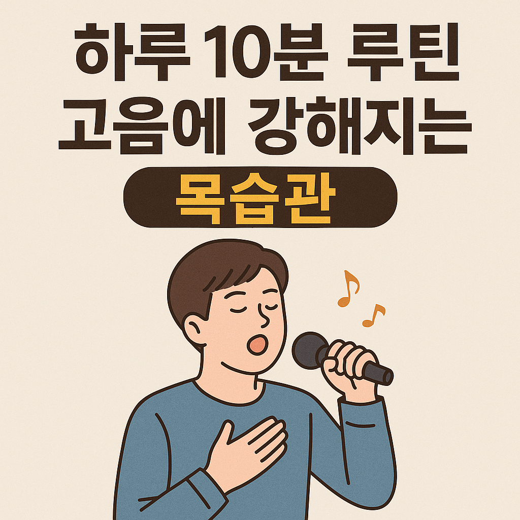 하루 10분 루틴으로 고음에 강해지는 목습관 관련 사진