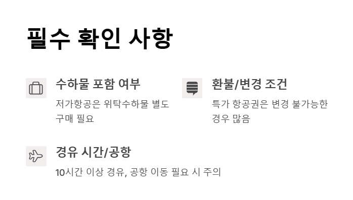 국제선 항공권 예매 방법