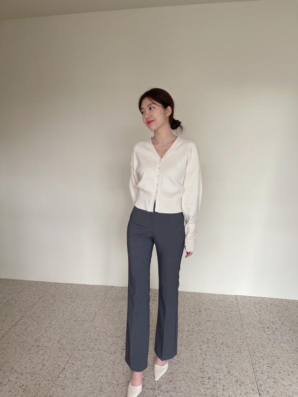 드레스코드 예술핏 히든밴딩 하이웨스트 부츠컷 슬랙스