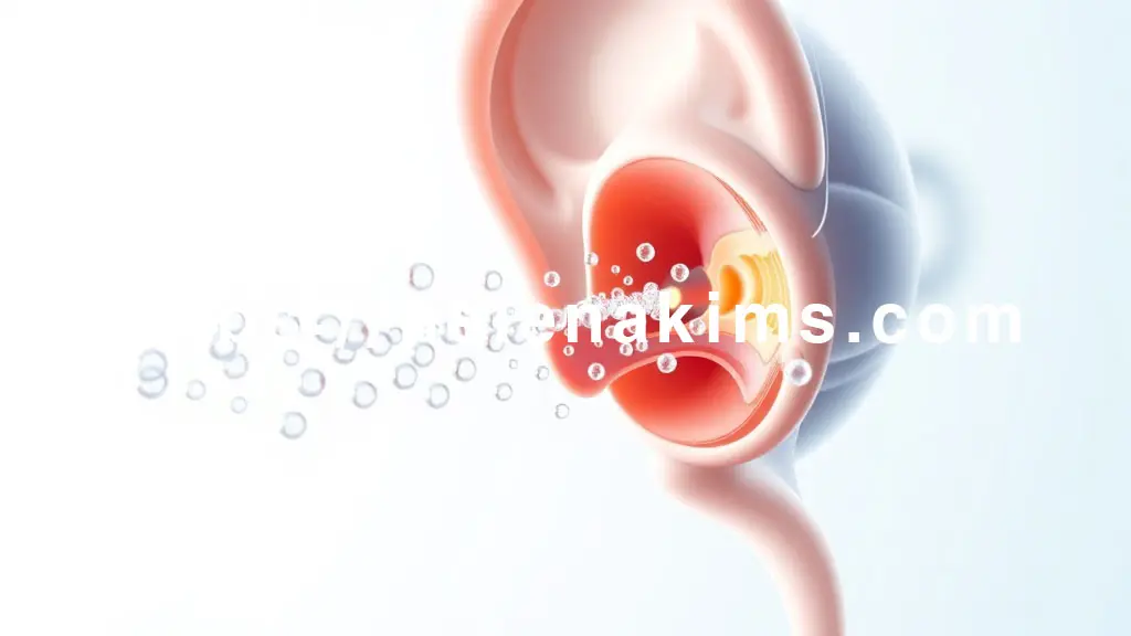 깨끗하고 밝은 배경과 은은한 빛 효과로 섬세한 구조와 이석의 움직임을 강조한 이미지.