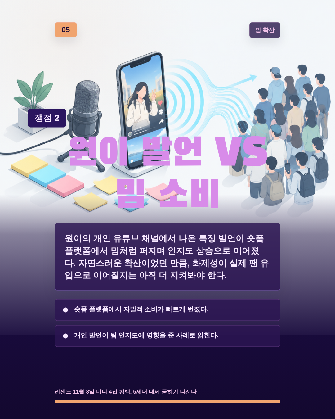 원이 발언 VS 밈 소비