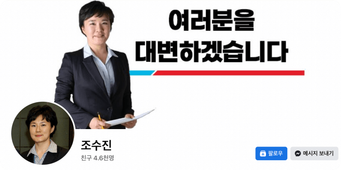 조수진 페이스북 프로필 