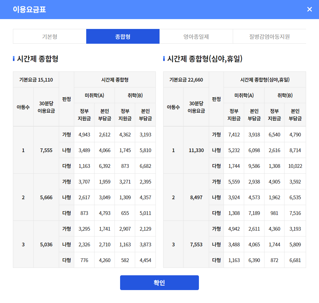돌봄서비스 종합형