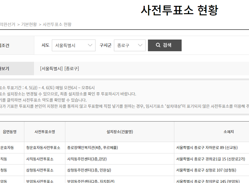 사전투표소