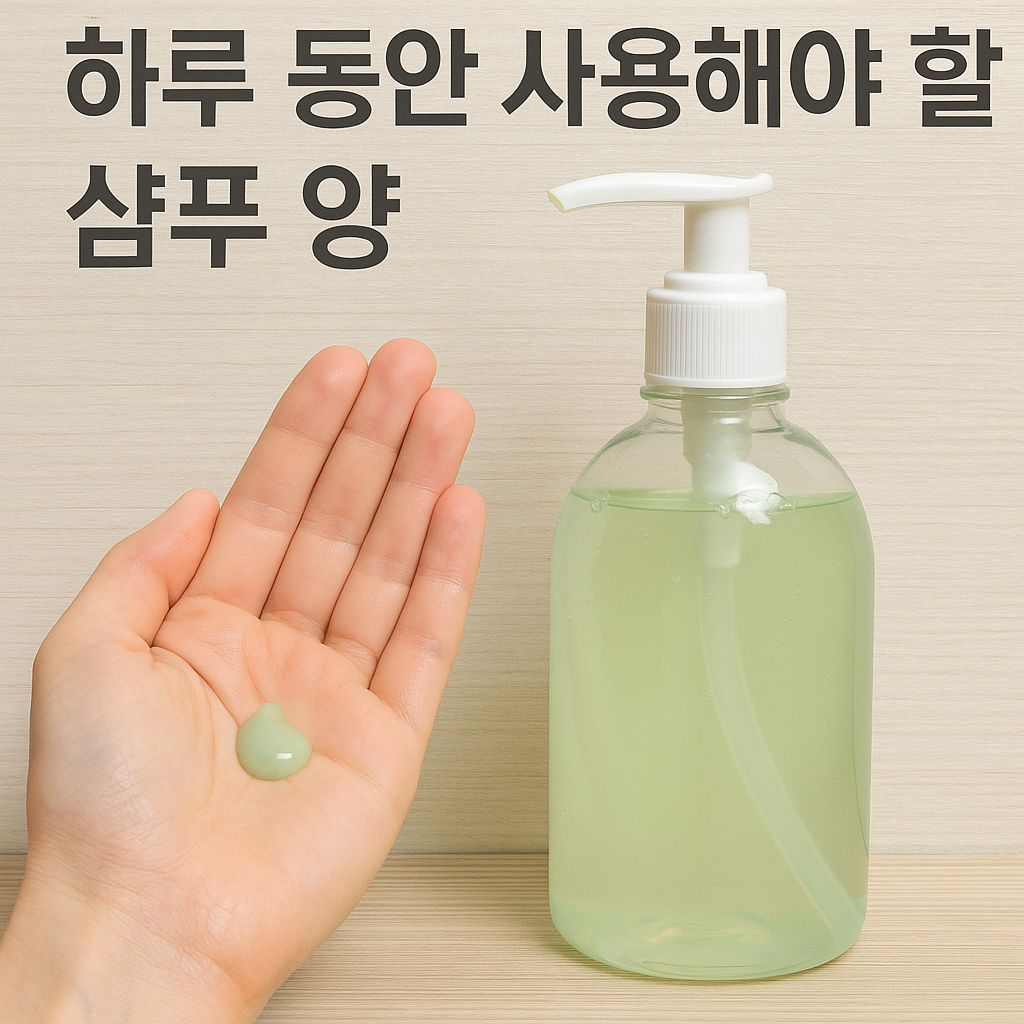 하루 동안 사용해야 할 샴푸 양
