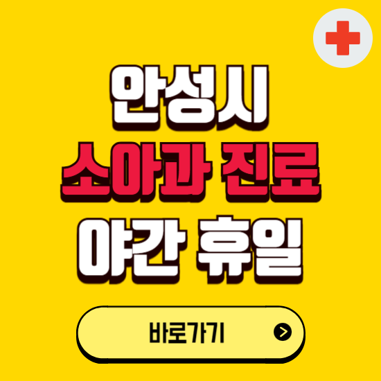 안성시 야간 소아과 진료병원 찾기 ❘ 24시 일요일 주말 연휴 응급진료 추천 잘하는 곳