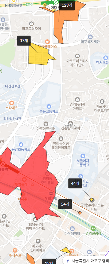 염리동 상권 (클릭시 확대됩니다)