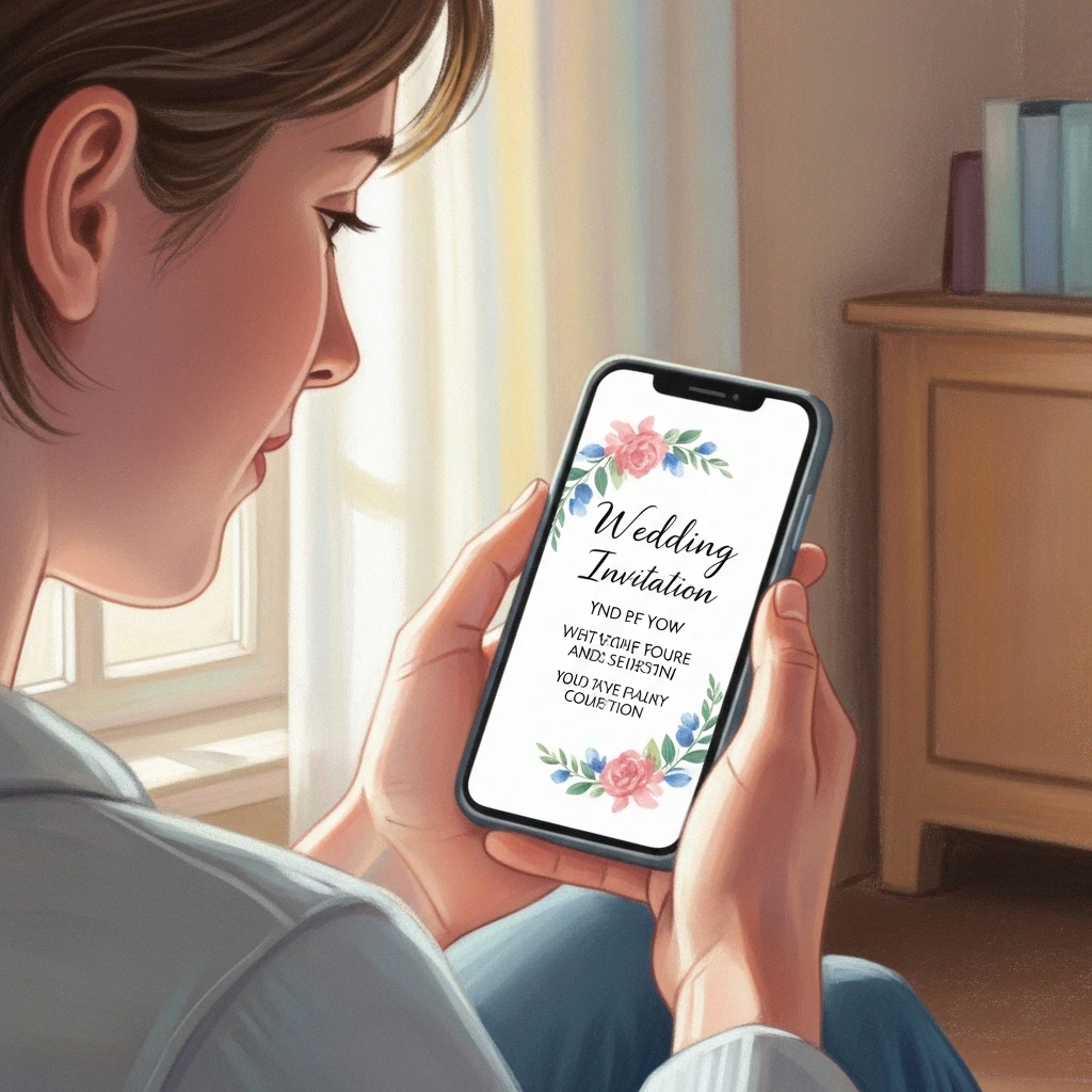 청첩장 메시지 확인