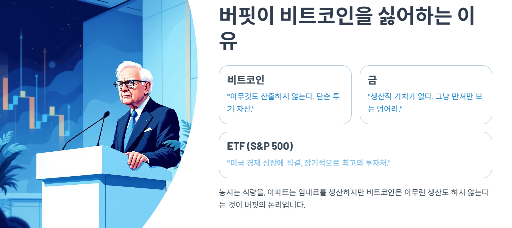 버핏이 비트코인을 싫어하는 이유