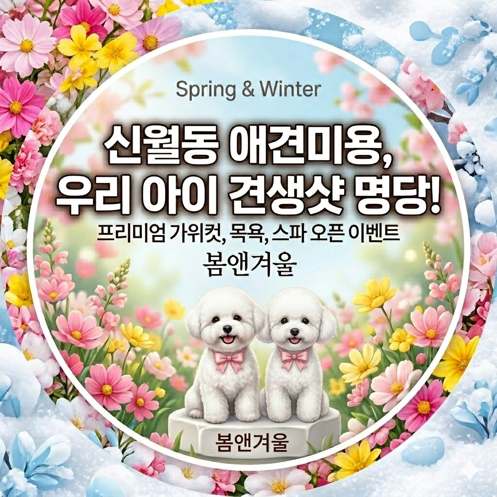 ▲ 신월동 애견미용의 새로운 기준: 봄앤겨울 프리미엄 샵 오픈