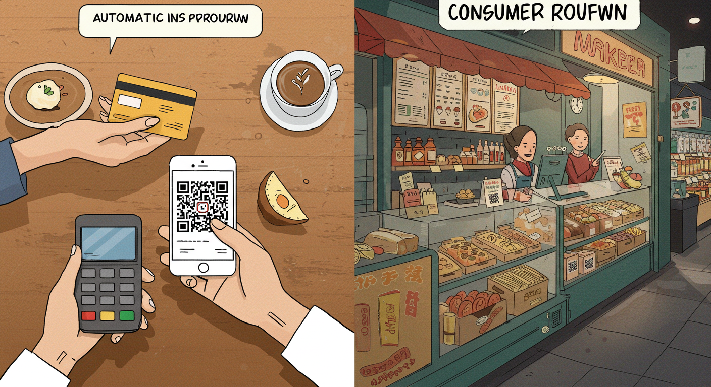 소비쿠폰 사용 방식과 가맹점 이용 예시를 보여주는 이미지