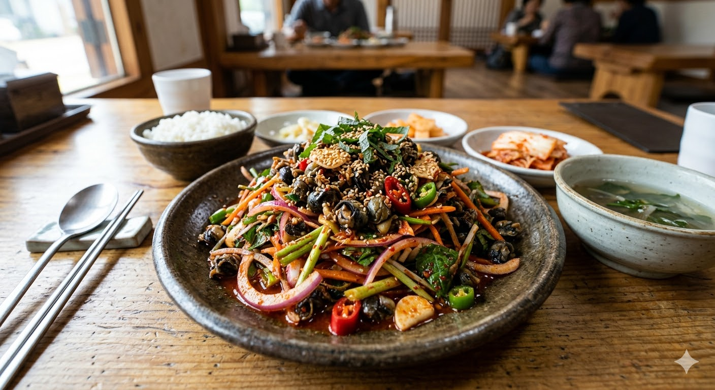 구례 산수유축제 섬진강 다슬기 무침