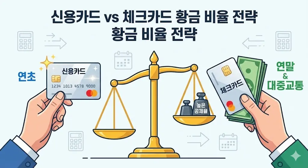 2026년 연말정산 신용카드와 체크카드 소득공제 황금 비율 전략