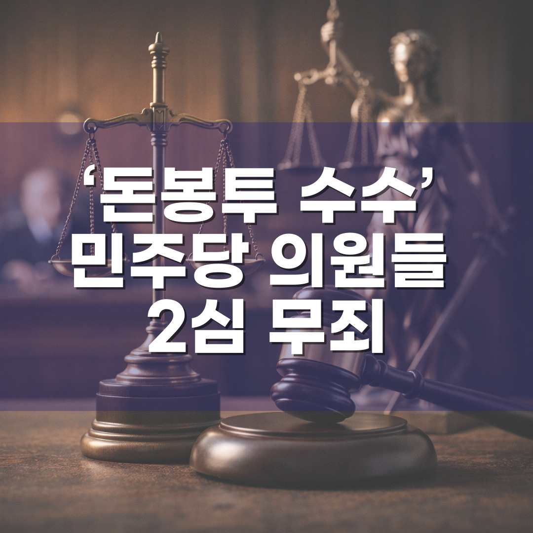 ⚖️ &lsquo;돈봉투 수수&rsquo; 민주당 전&middot;현직 의원들 2심 무죄 &ndash; 사건 개요와 여론, 언론사 입장 정리