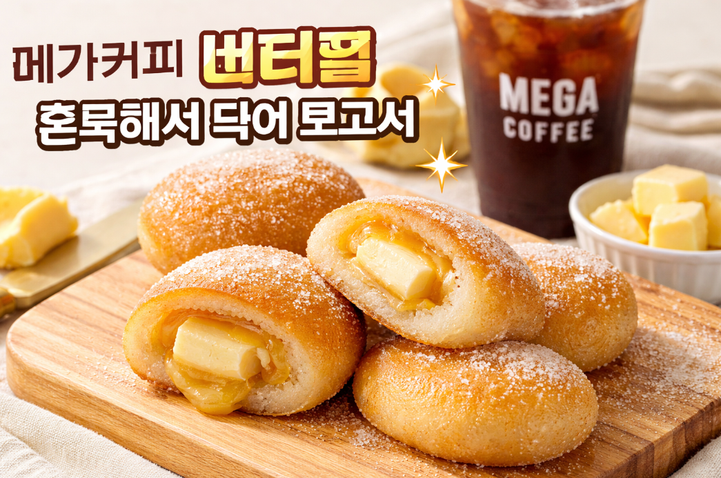 메가커피 버터떡, 쫀득하다고 해서 먹어본 솔직 후기