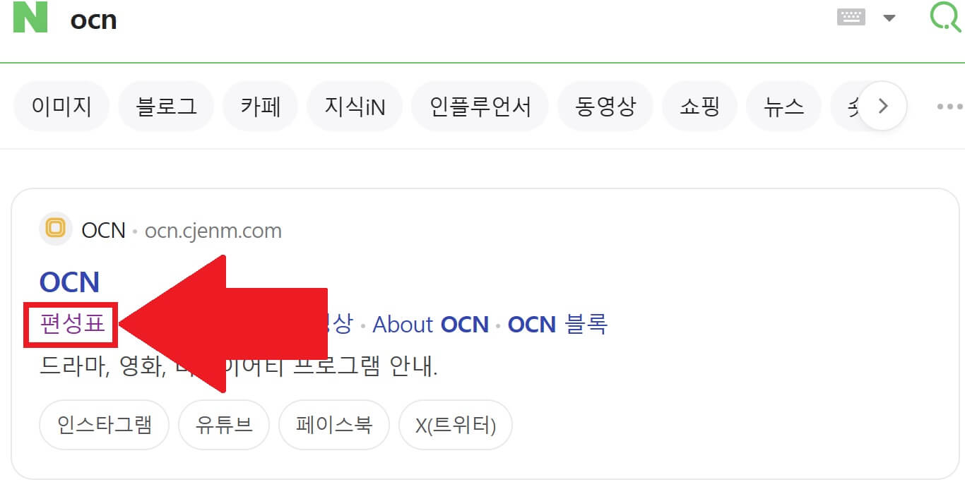 OCN-편성표