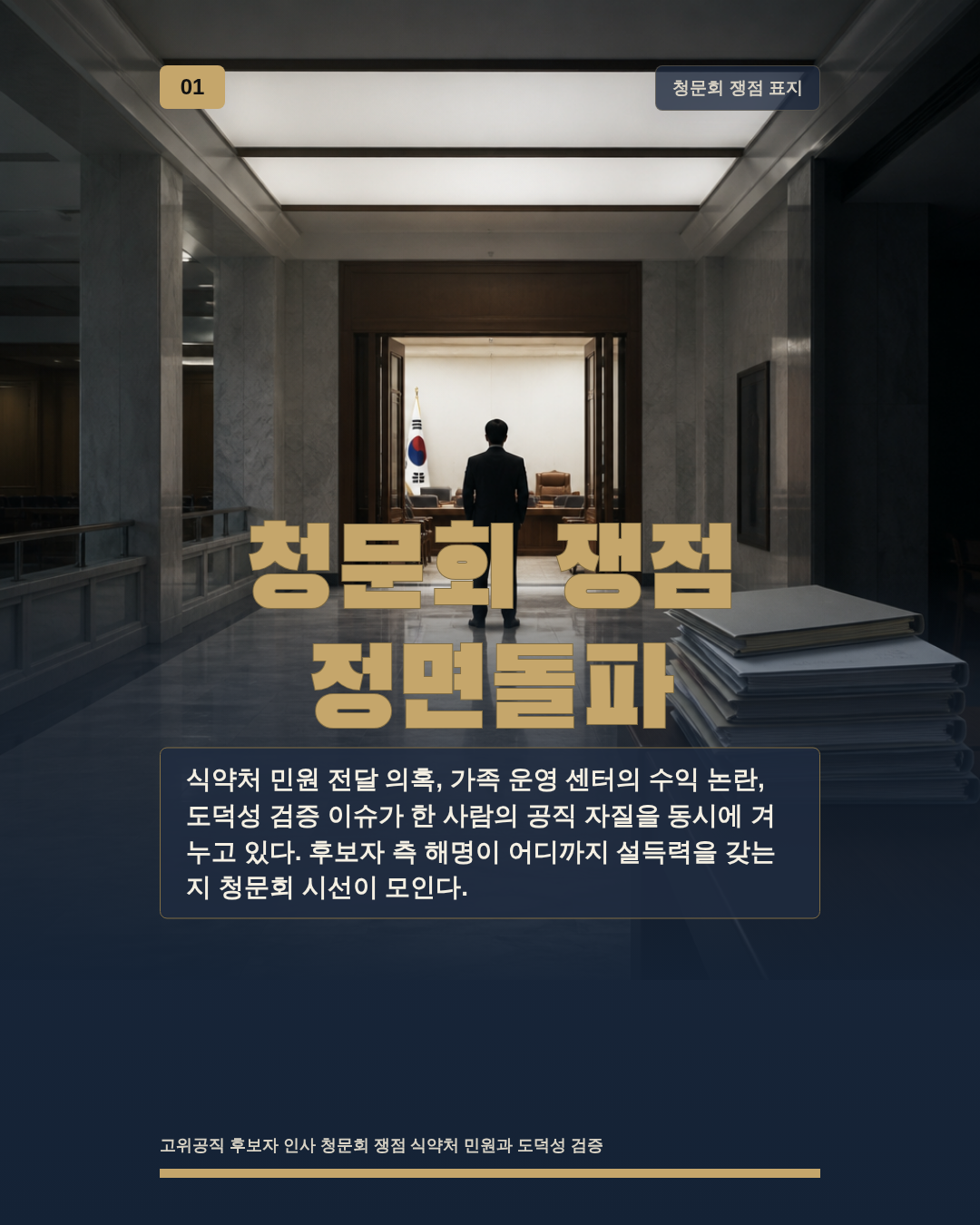 청문회 쟁점 정면돌파