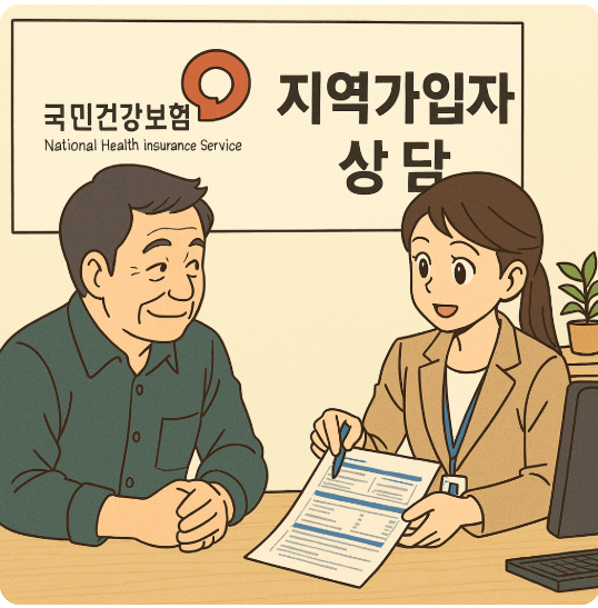 지역가입자 자영업자 상담그림