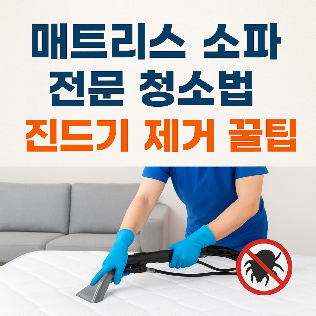 매트리스 소파 전문 청소법 진드기 제거 꿀팁