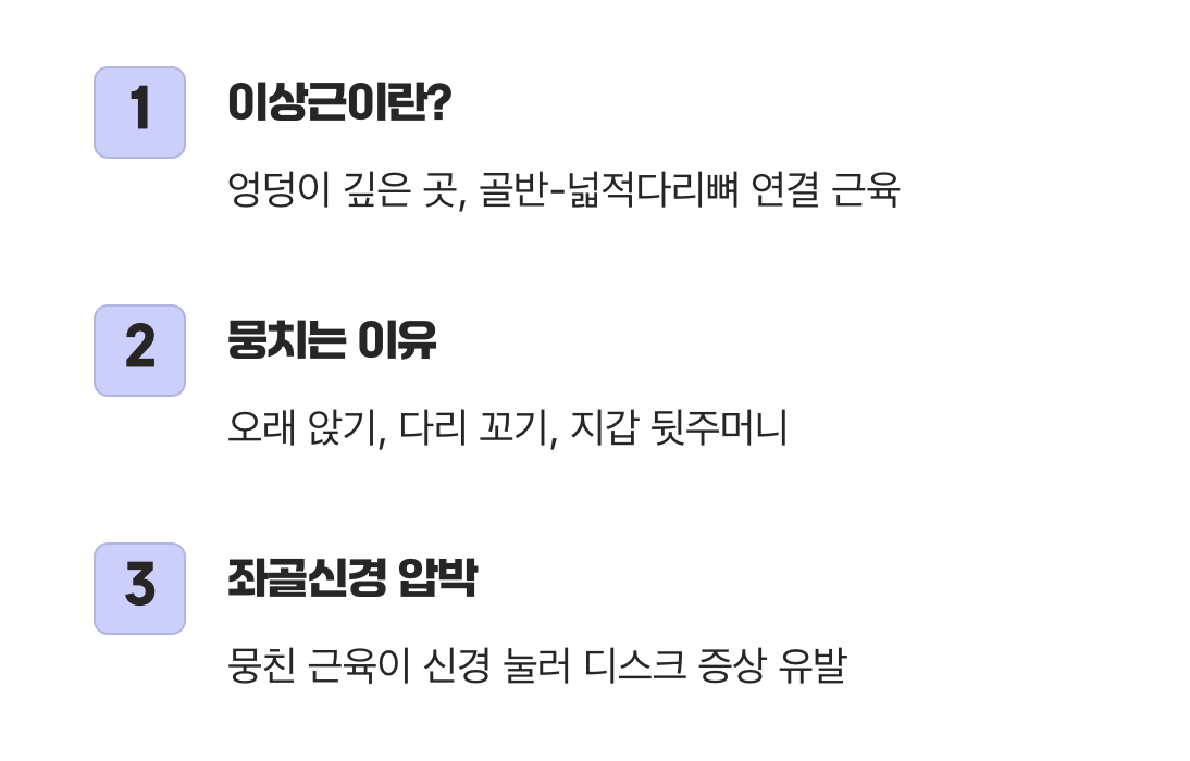 허리가 아닌 엉덩이가 범인