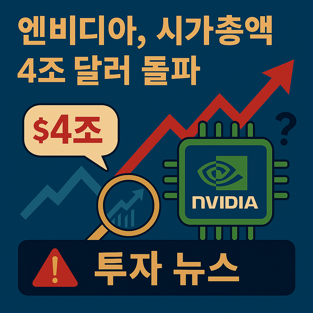 엔비디아, 시가총액 4조 달러 돌파!
