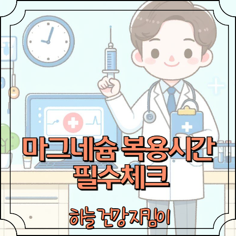 마그네슘 복용시간 필수체크