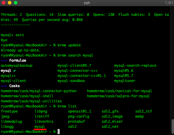 mysql 다운 후 모습