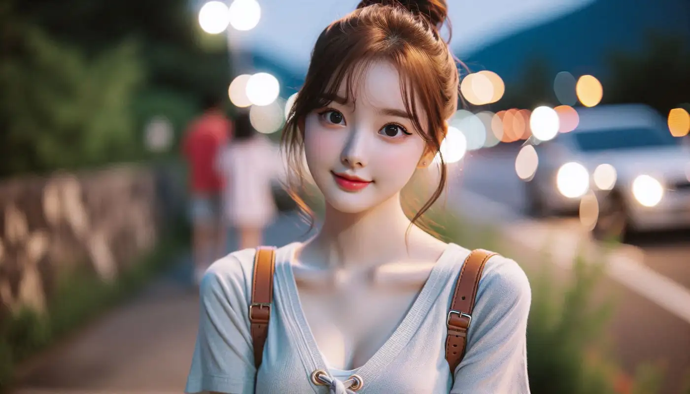 패키지-여행사-추천으로-관광하는-여성의-모습