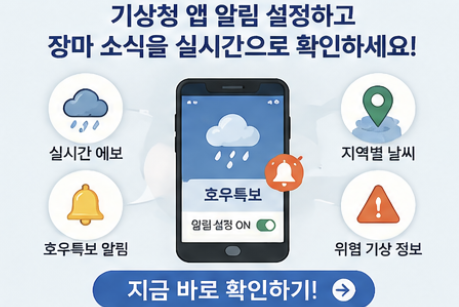 실시간 장마소식 확인하기