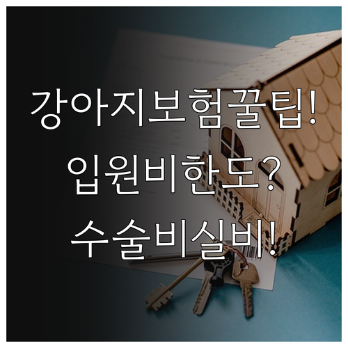 강아지 보험 입원비 한도와 수술비 실..