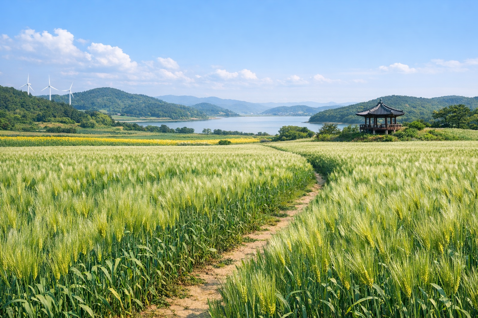 고창 청보리밭 이미지