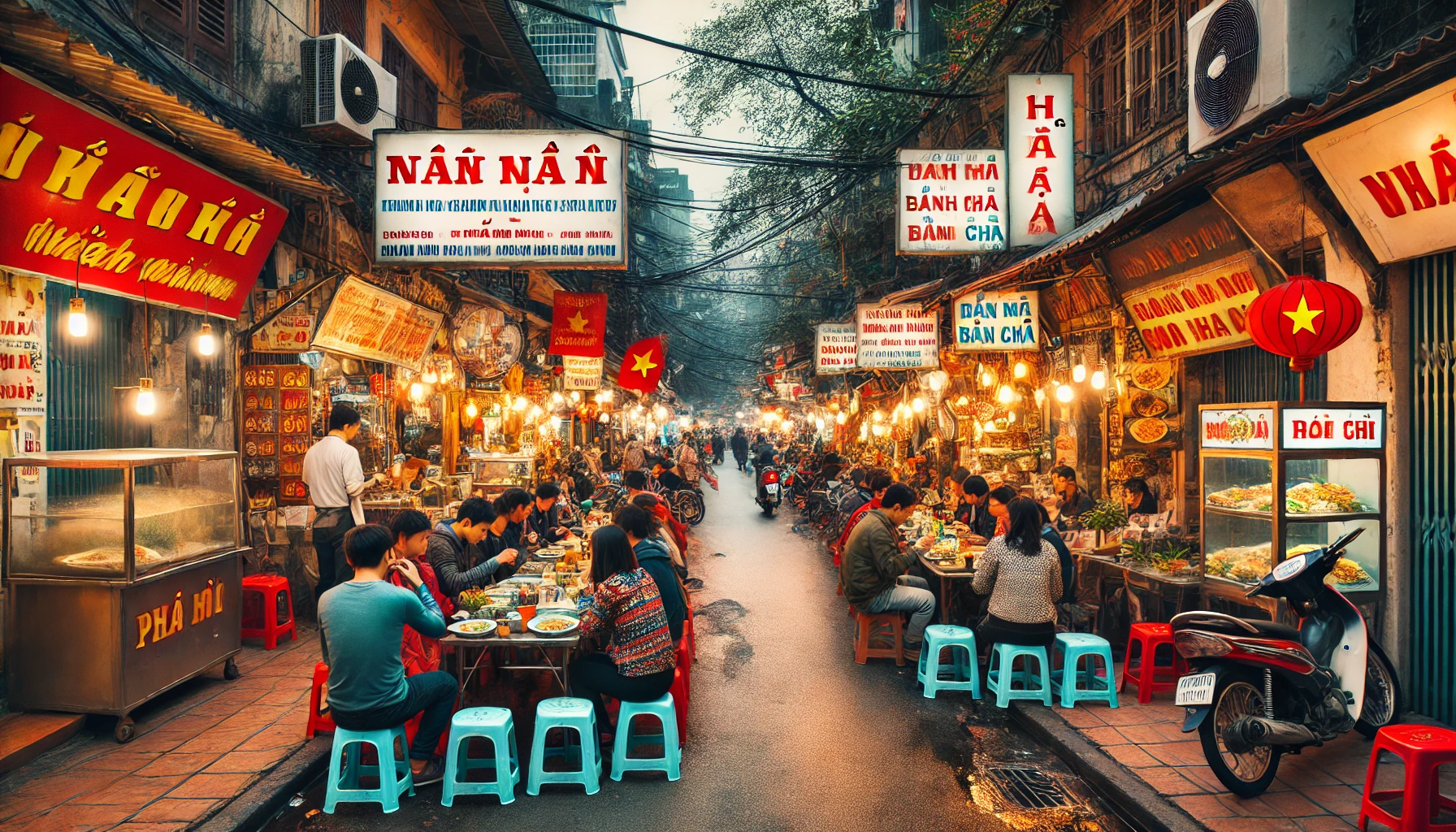 하노이 맛집 거리 사진