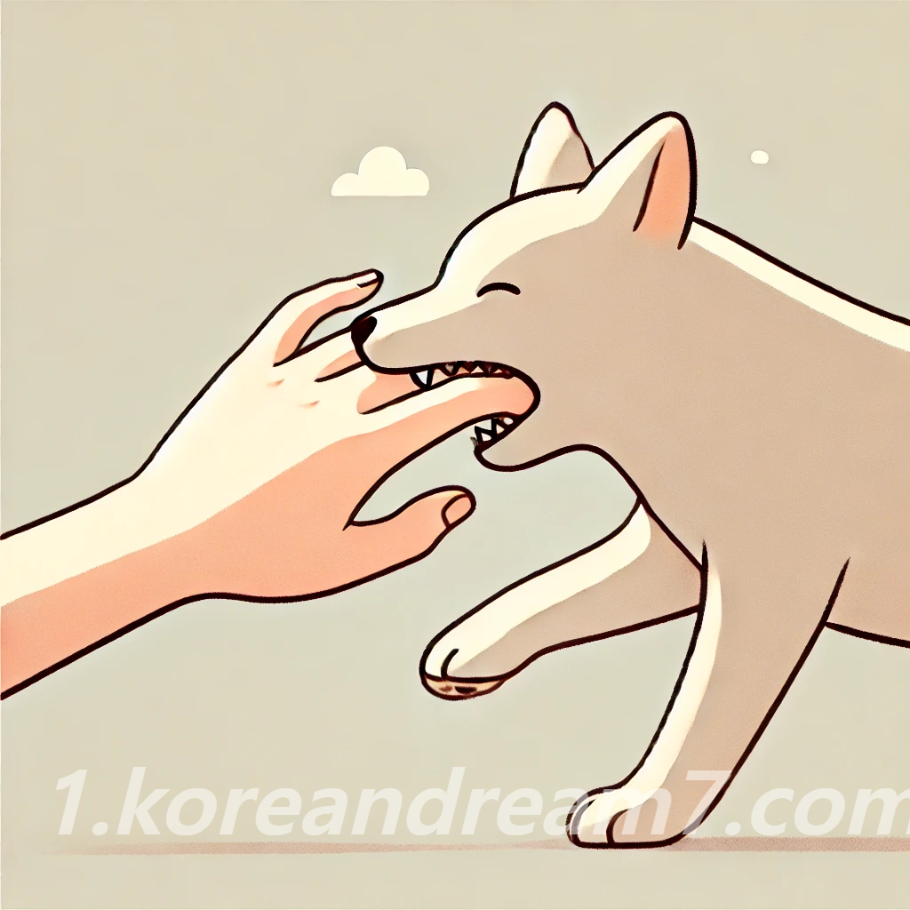 동물한테 물리는 꿈